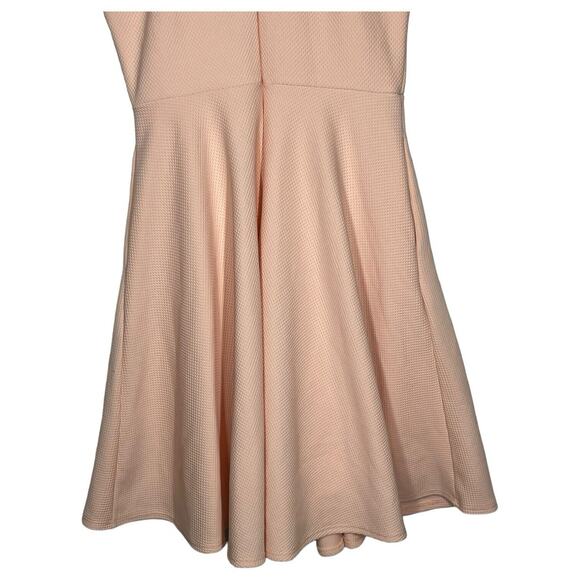 Lulus Dress Womens S Fit Flare Skater Sleeveless Textured Round Neck Lined Pink - Picture 5 of 13